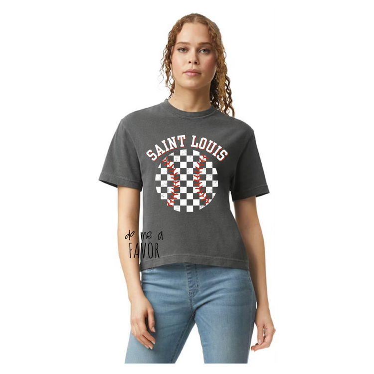 Checkered Saint Louis Baseball Crop