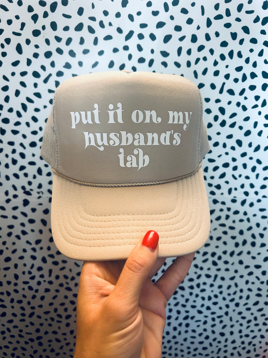 Put it on my husbands tab