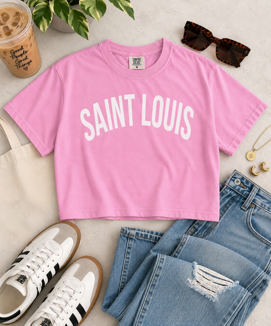 Saint Louis Pink Crop Tee