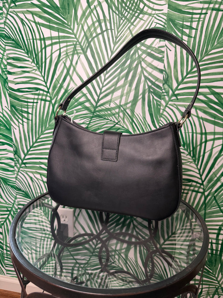 Talbots Leopard Print Calf Hair & Leather Shoulder Bag — NEW