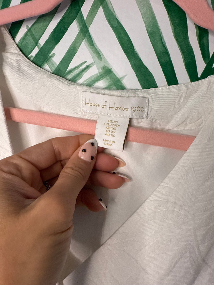 House of Harlow 1960 White Jacquard Vest – Size XS