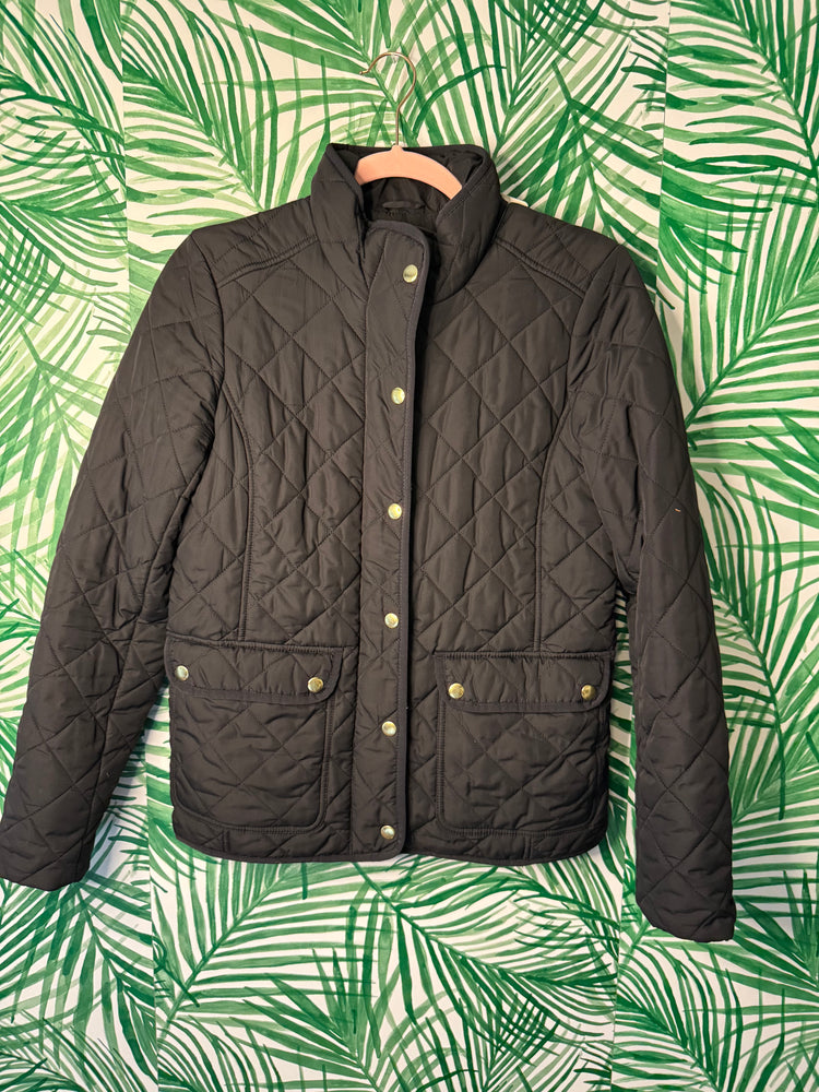 J.Crew Quilted Black Jacket – Size Small
