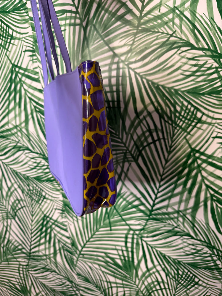 Vintage Clinique Purple PVC Tote + Matching Makeup Case