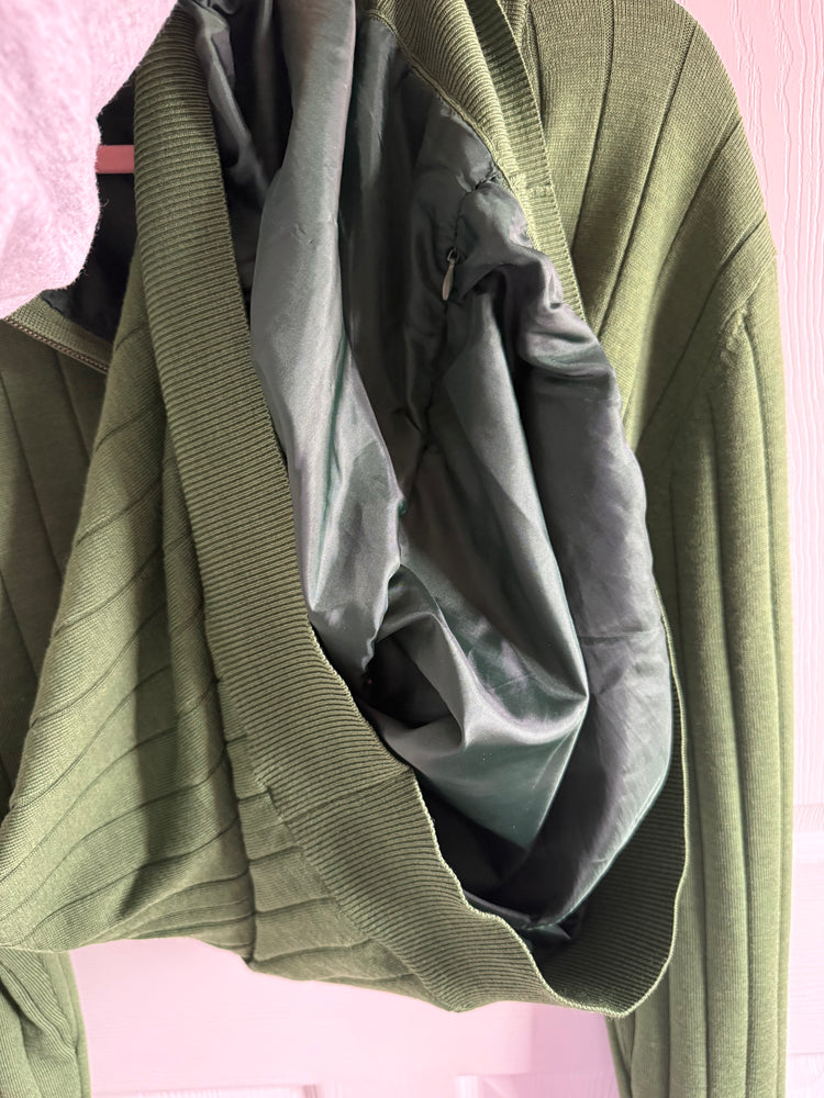 Fairway & Greene Italian Merino Wool 1/4 zip windbreaker sweater