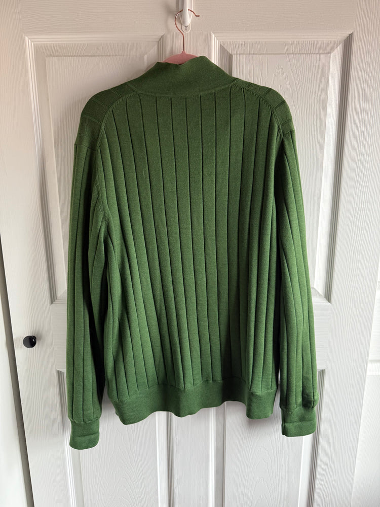 Fairway & Greene Italian Merino Wool 1/4 zip windbreaker sweater