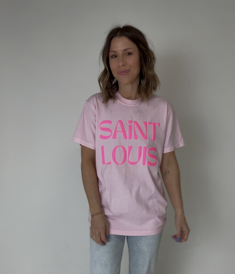 Saint Louis Pink Puff Oversized Tee