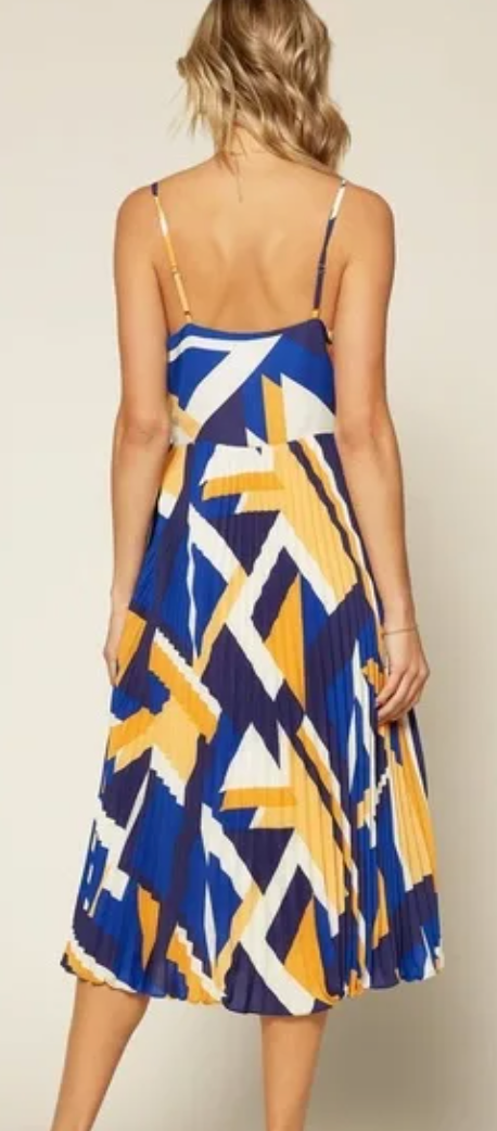 Skies Are Blue “Geo Midi Dress” – Size Small (NWT)