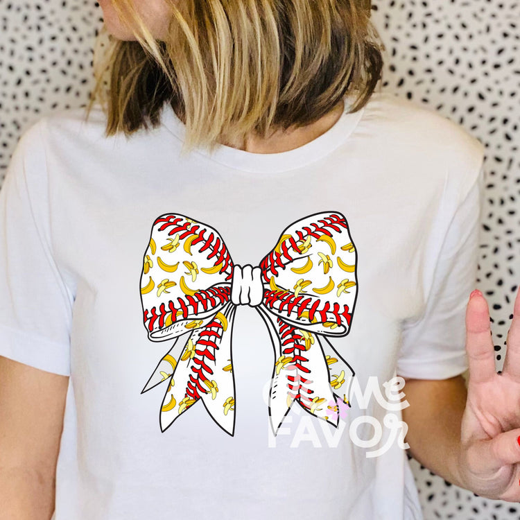 Banana Baseball Bow