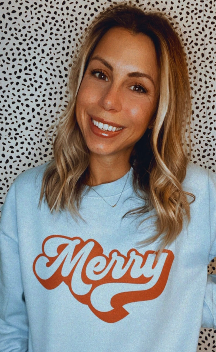 Merry vintage blue