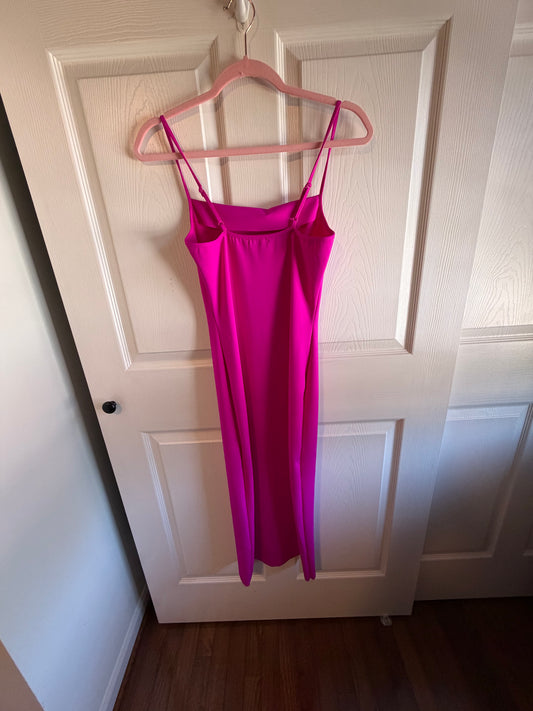 Good American Hot Pink Midi bodycon dress
