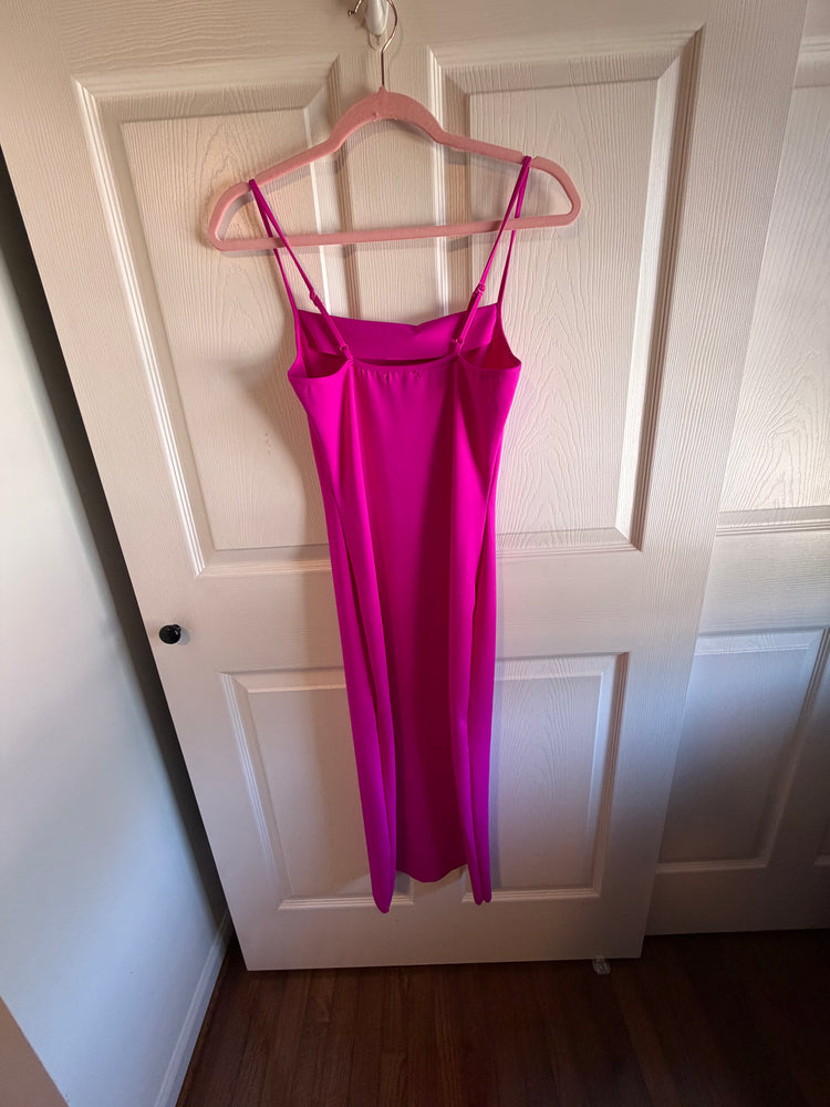 Good American Hot Pink Midi bodycon dress