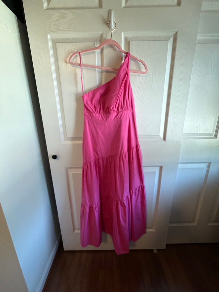 MittoShop Tiered Maxi Dress, one shoulder
