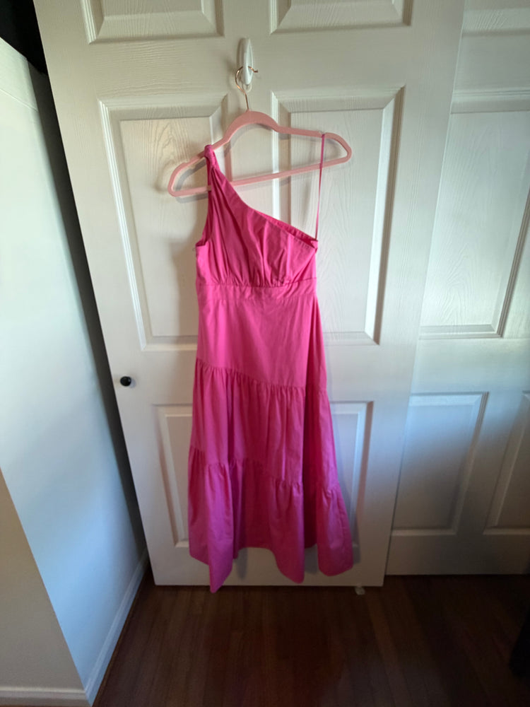 MittoShop Tiered Maxi Dress, one shoulder