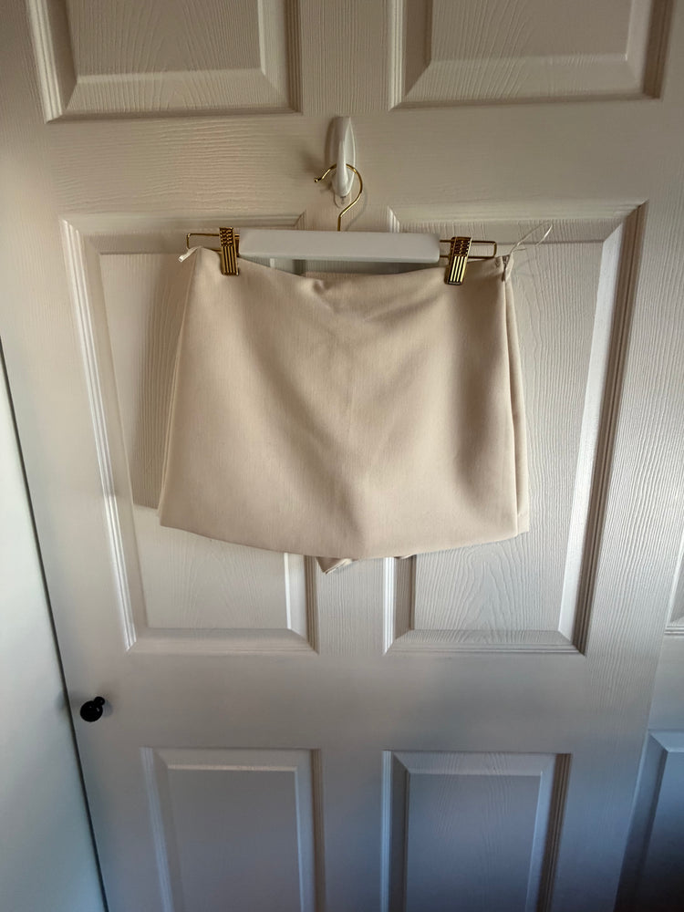 ZARA cream tailored skort