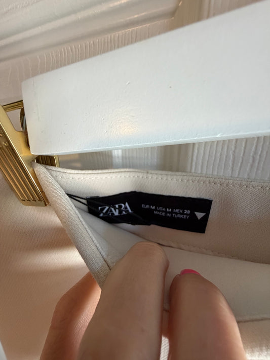 ZARA cream tailored skort