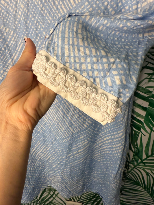 Vineyard Vines Blue & White Linen Tunic Dress – Size 8