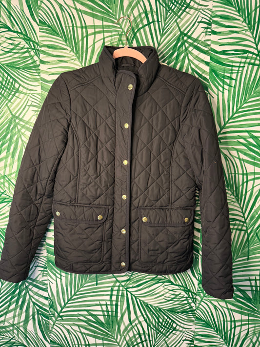 J.Crew Quilted Black Jacket – Size Small
