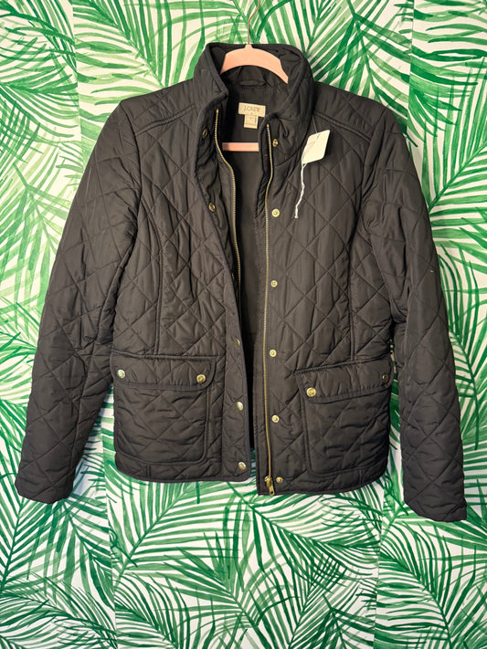 J.Crew Quilted Black Jacket – Size Small