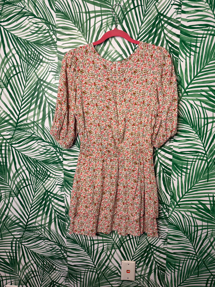 Petal + Pup Floral Puff-Sleeve Mini Dress