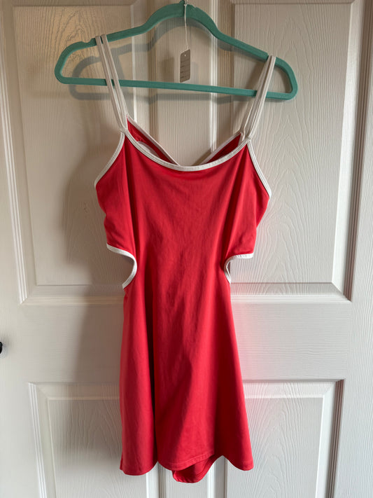 Free People Red Cutout Athleisure dress