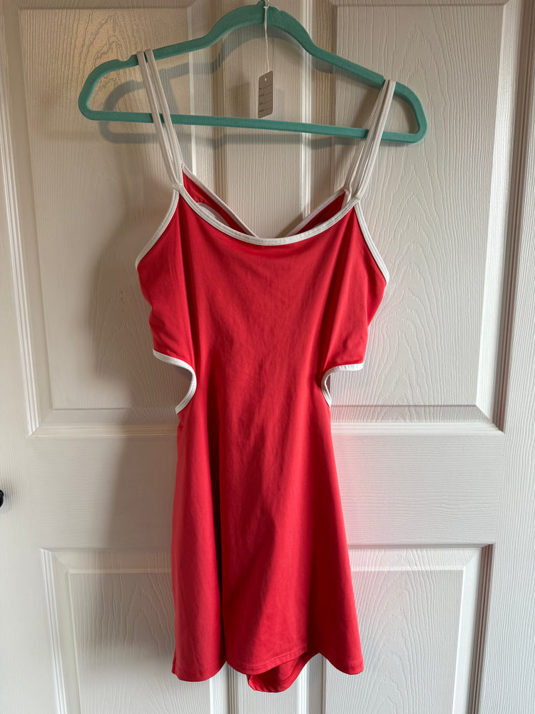 Free People Red Cutout Athleisure dress
