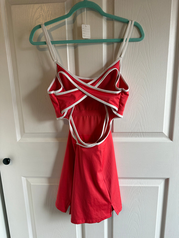 Free People Red Cutout Athleisure dress