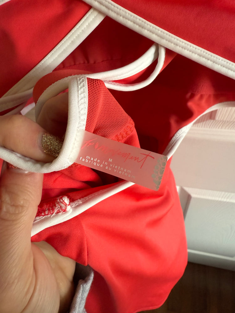 Free People Red Cutout Athleisure dress