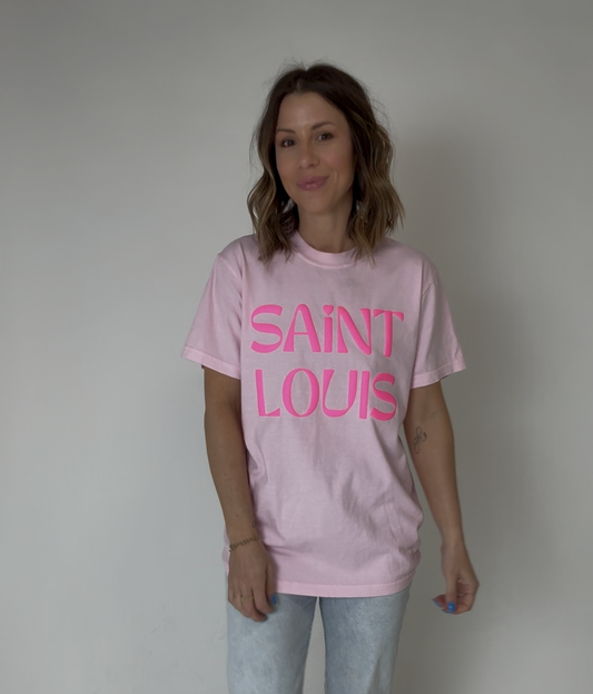 Saint Louis Pink Puff Oversized Tee