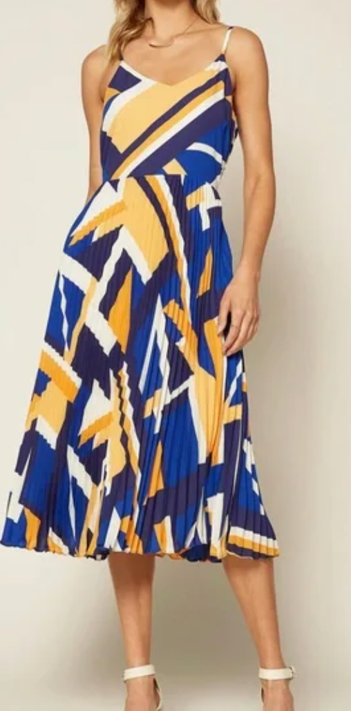 Skies Are Blue “Geo Midi Dress” – Size Small (NWT)