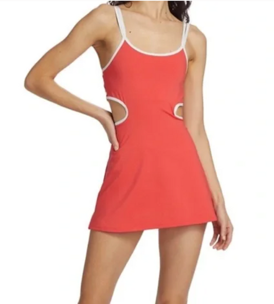 Free People Red Cutout Athleisure dress