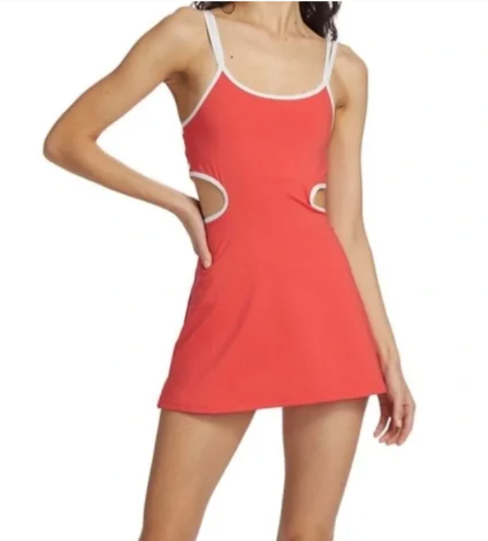 Free People Red Cutout Athleisure dress