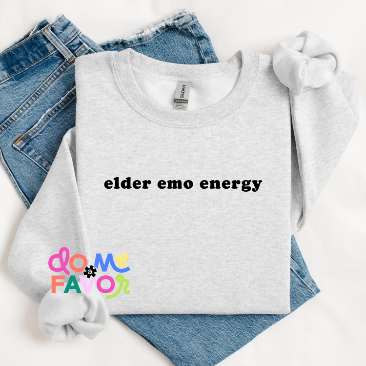 elder emo energy Millennial sweatshirt