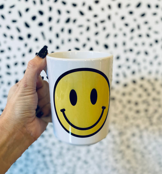 Smiley face Coffee Mug 15oz