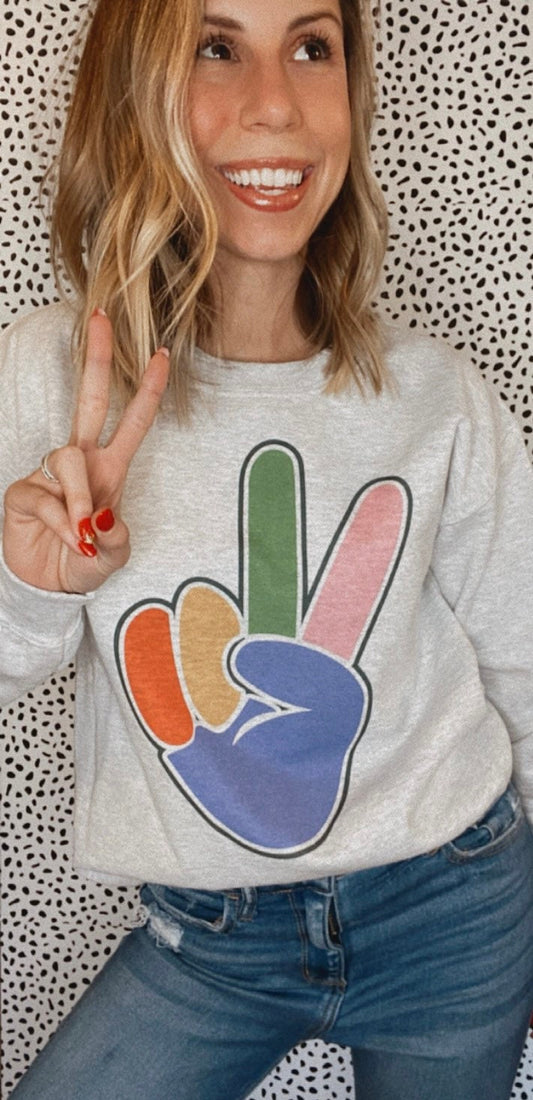 Mardi Gras peace sign Sweatshirt