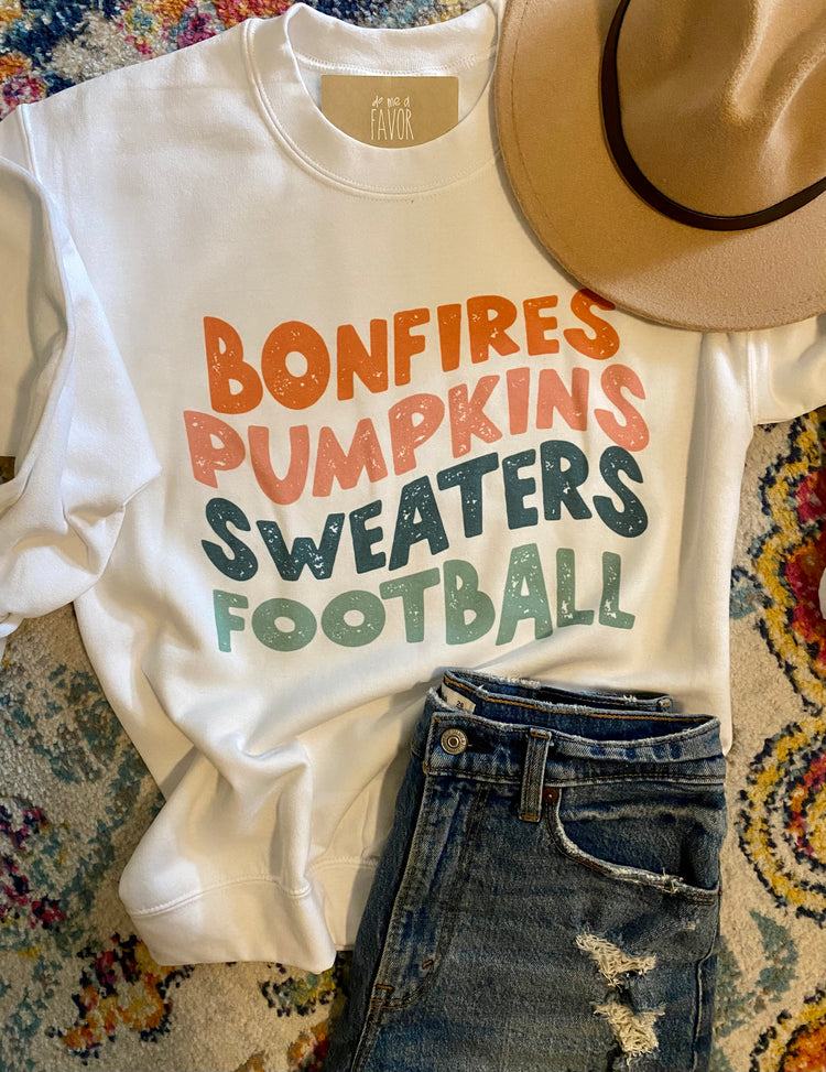 Bonfires Pumpkins Sweaters Football | Fall Vibes